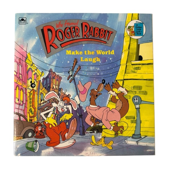 Vintage 1988 Who Framed Roger Rabbit Make the World Laugh Golden Book - Picture 1 of 12